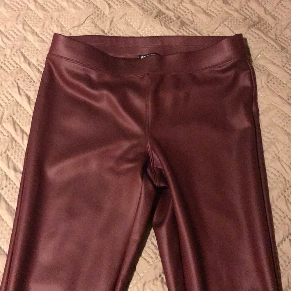 Maroon “leather” pants